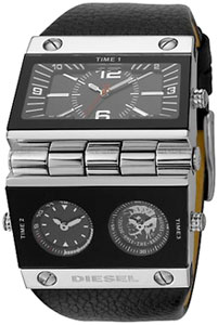 【楽天市場】DIESEL ディーゼル 腕時計3カ国の時間を一気に表示 トリプルタイムウォッチシルバー×ブラックレザーバンド DZ9042