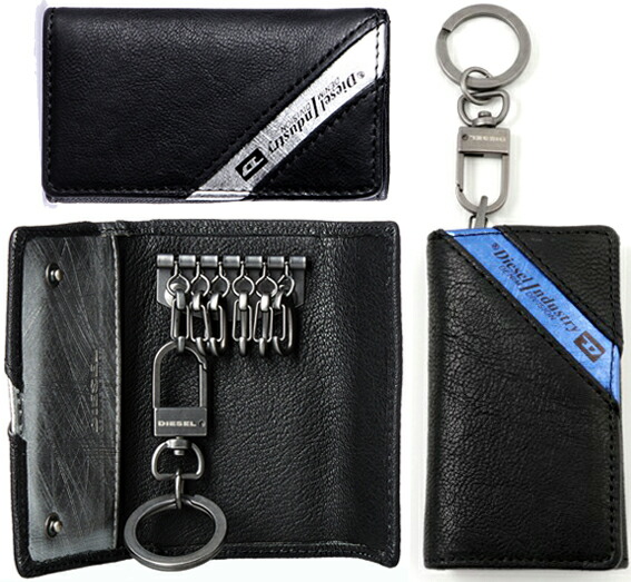 ✨極美品✨ディーゼル　キーケース6連　デニム　レザー　ユニセックス  ブルー　黒 楽天市場】DIESEL ディーゼルキーリング付き6連キーケース