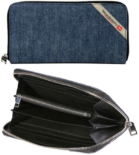 【未使用級】DIESEL ディーゼル ラウンドファスナー　長財布 リザード型押し 未使用級】DIESEL ディーゼル ラウンドファスナー 長財布