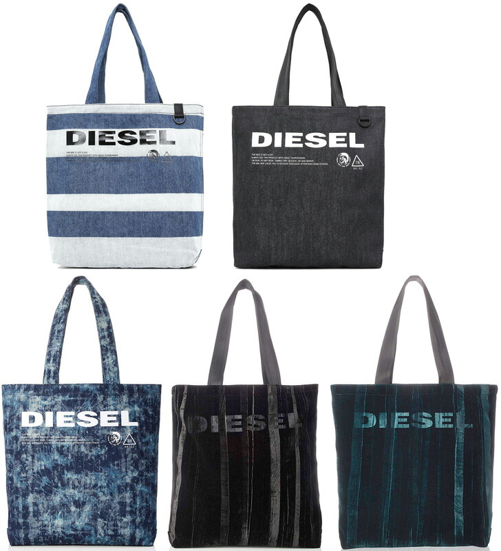 【美品】DIESEL ディーゼル トートバッグ ロゴ デニム インディゴ 青