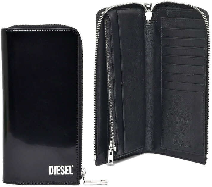 極美品 DIESEL ALLIUM お財布ポーチショルダー 長財布 レザー 黒 楽天市場】DIESEL ディーゼル フロントポケットポーチショルダー