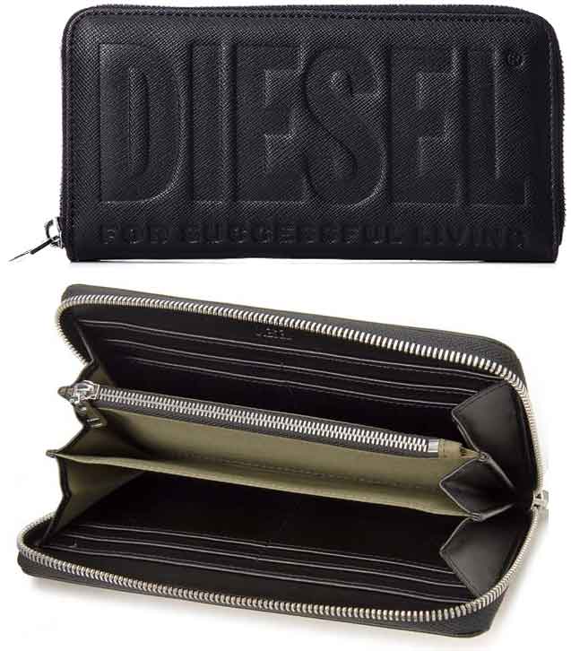 楽天市場】DIESEL ディーゼル 小銭入れ付きラウンドファスナー長財布