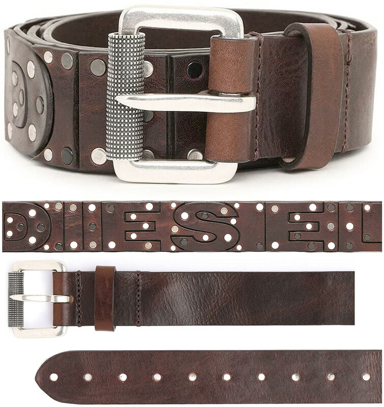 楽天市場】DIESEL ディーゼルメンズレザーベルトダークネイビー