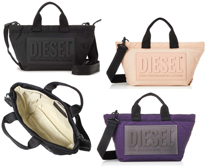 楽天市場】DIESEL ディーゼル2WAYハンドバッグ ラバーパッチロゴミニ