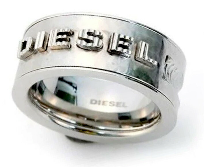 【DIESEL 】ディーゼル コイン ブランドロゴ リング DIESEL ディーゼル リング 指輪 メンズ&レディース チェーン