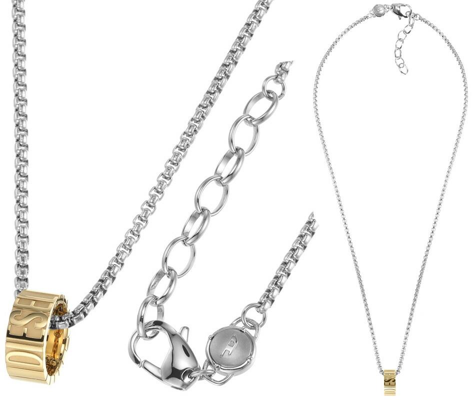 DIESEL ディーゼル　ロゴリングネックレス Amazon | DIESEL ディーゼル DX1168040 ダブルリング ネックレス