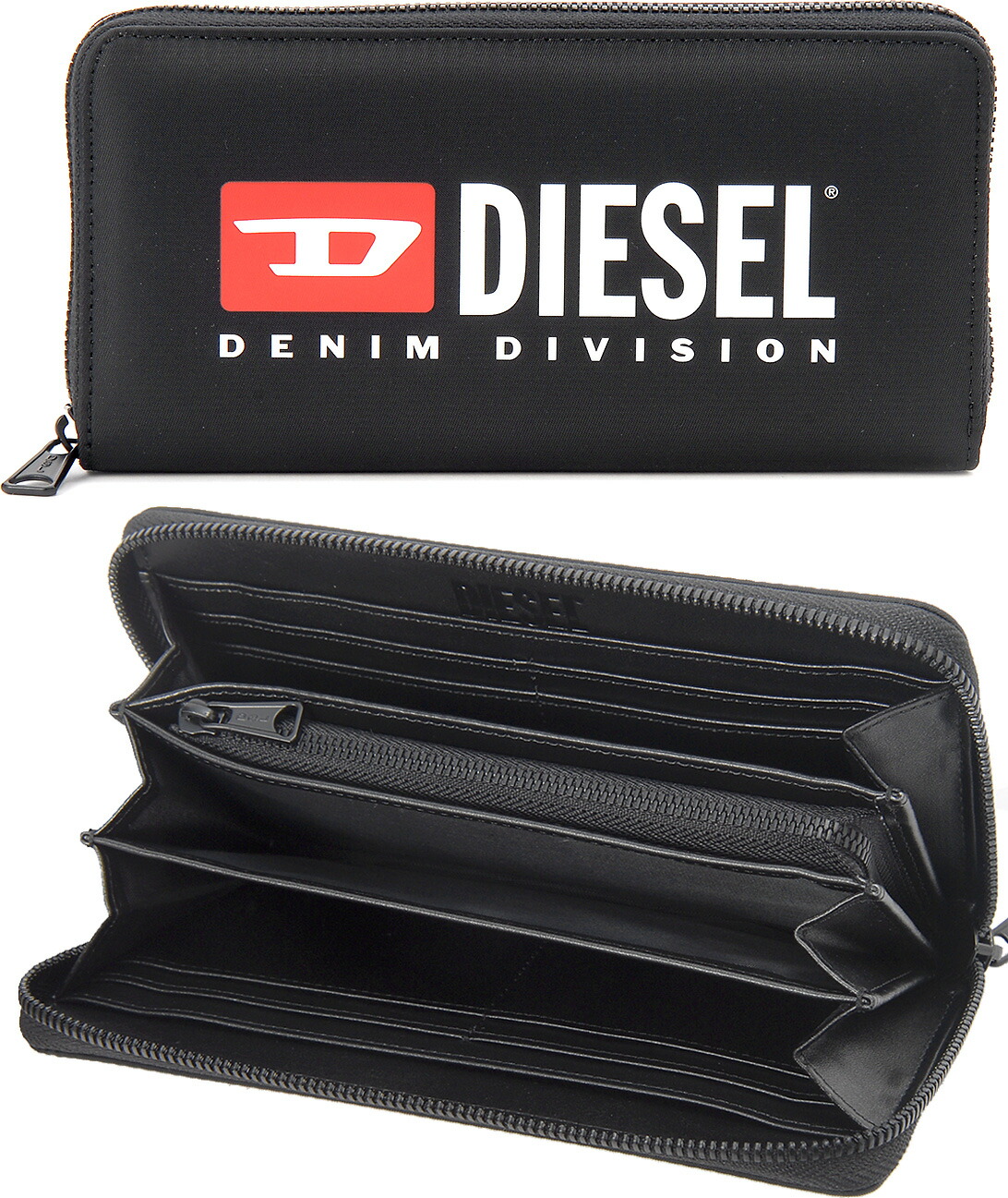 【楽天市場】DIESEL ディーゼル 小銭入れ付きラウンドファスナー長財布スラッシュガンメタブラックメタルロゴオールブラック型押しレザーラウンドジップロングウォレットテキスチャードレザー  型押し革T8013BK LONG ZIPWALLET : kaminorth