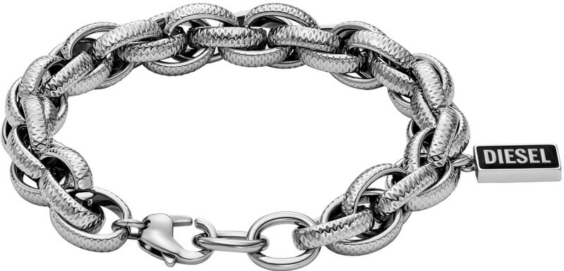 【DIESEL】オーバルDロゴ付きチェーンリンクブレスレット/black 楽天市場】DIESEL ディーゼルリンクオーバルDロゴ×ホックバー