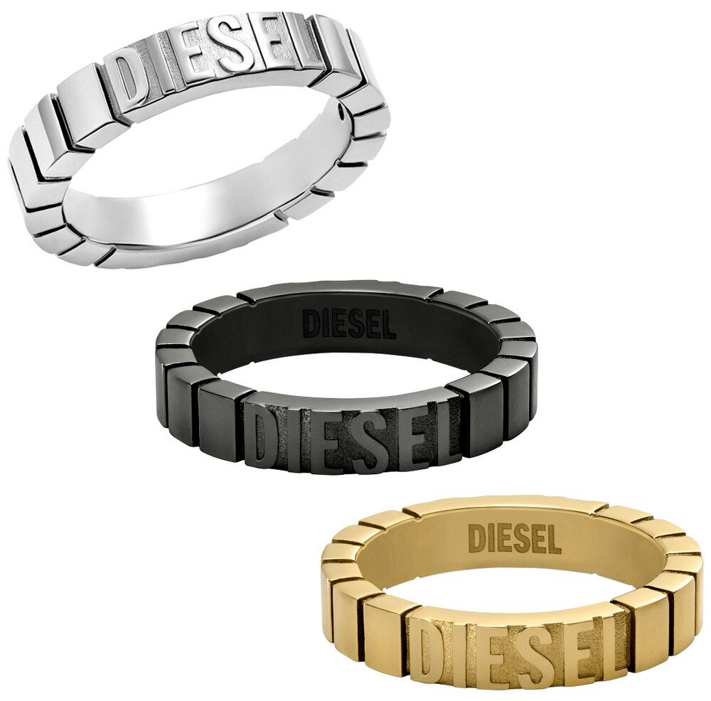楽天市場】DIESEL ディーゼル ロゴリングスタッズWリング