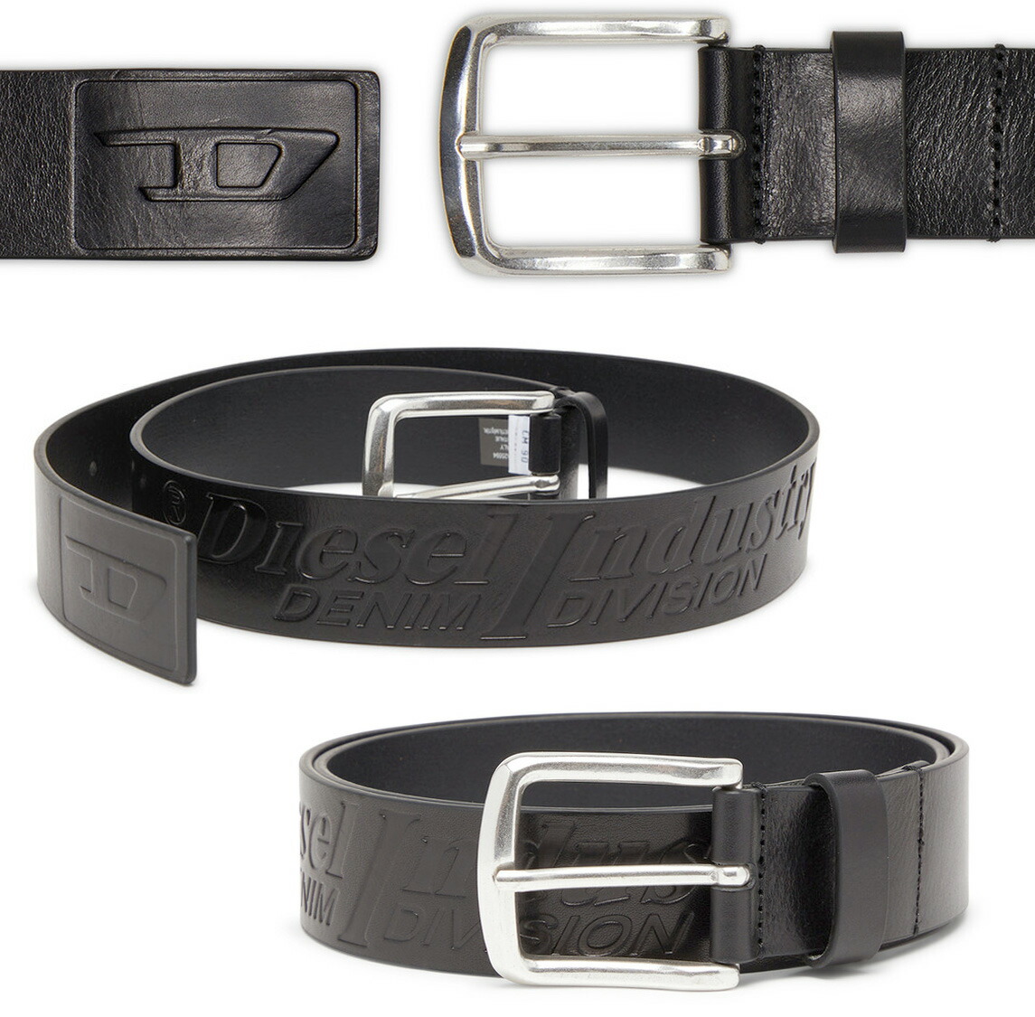 楽天市場】DIESEL ディーゼルメンズレザーベルトブレイブマンロゴ刻印
