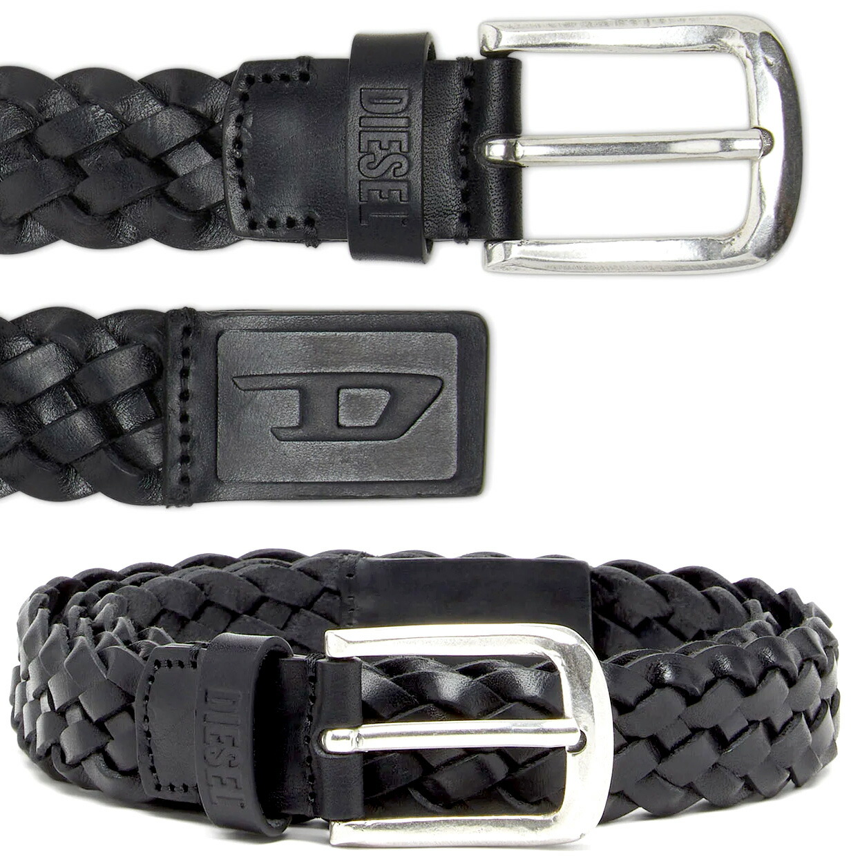 楽天市場】DIESEL ディーゼルメンズレザーベルトブレイブマンロゴ刻印