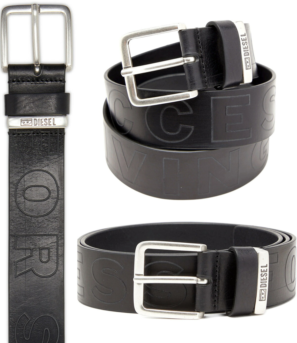 楽天市場】DIESEL ディーゼル レザーベルトロゴプレートバックルメンズ
