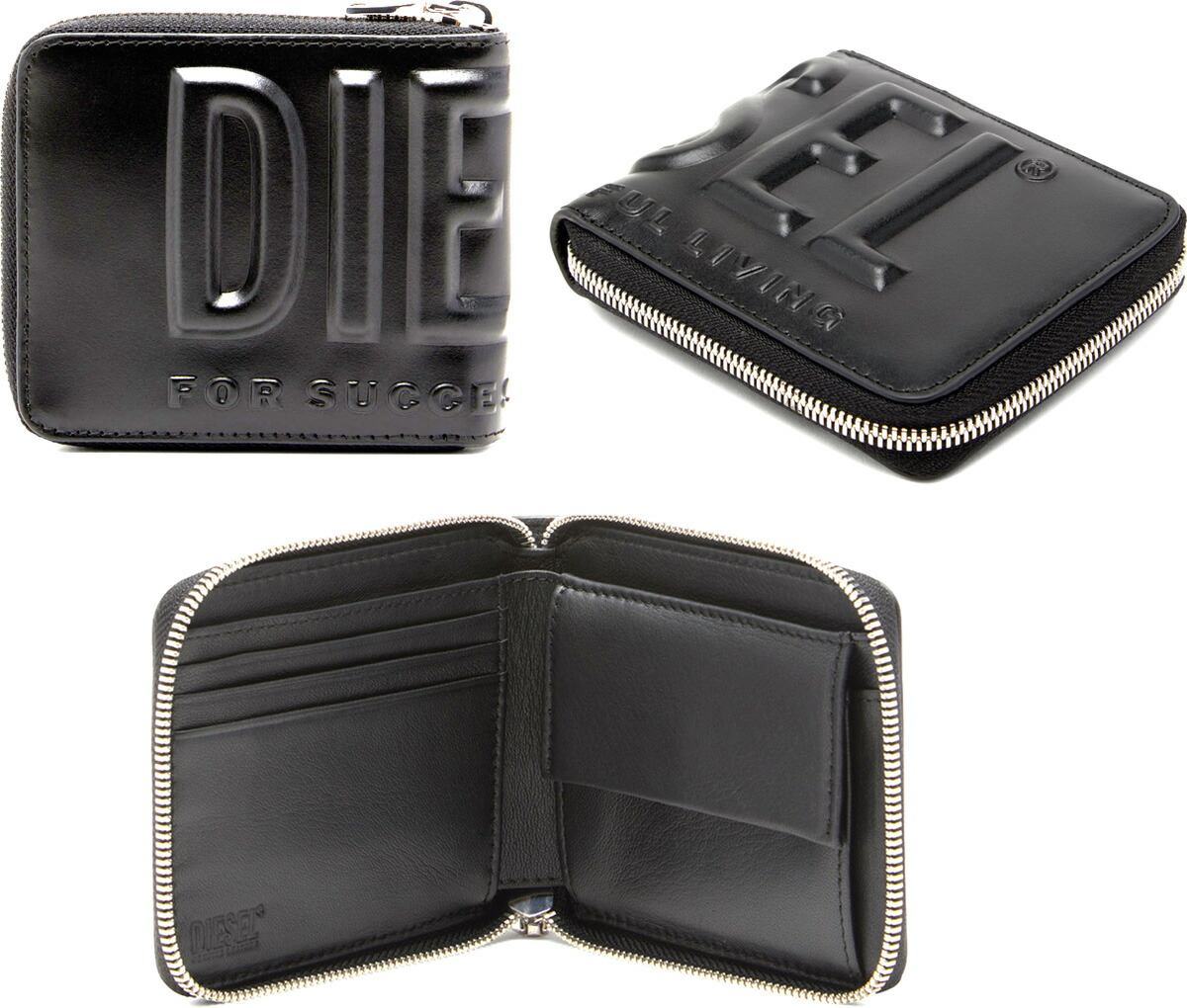 楽天市場】DIESEL ディーゼル レッドDロゴ メンズラウンドファスナー