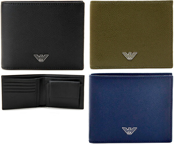EMPORIO ARMANI ネイビー レザー コインケース EMPORIO ARMANI ネイビー レザー コインケース