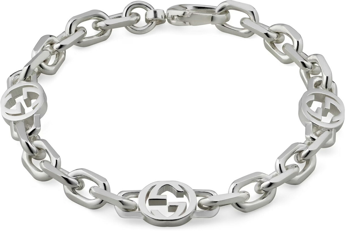グッチ GUCCI レザーブレスレット ロゴブレスレット 2連 ダブル ホワイト GUCCI - □新品同様□ GUCCI グッチ パテントレザー ライン