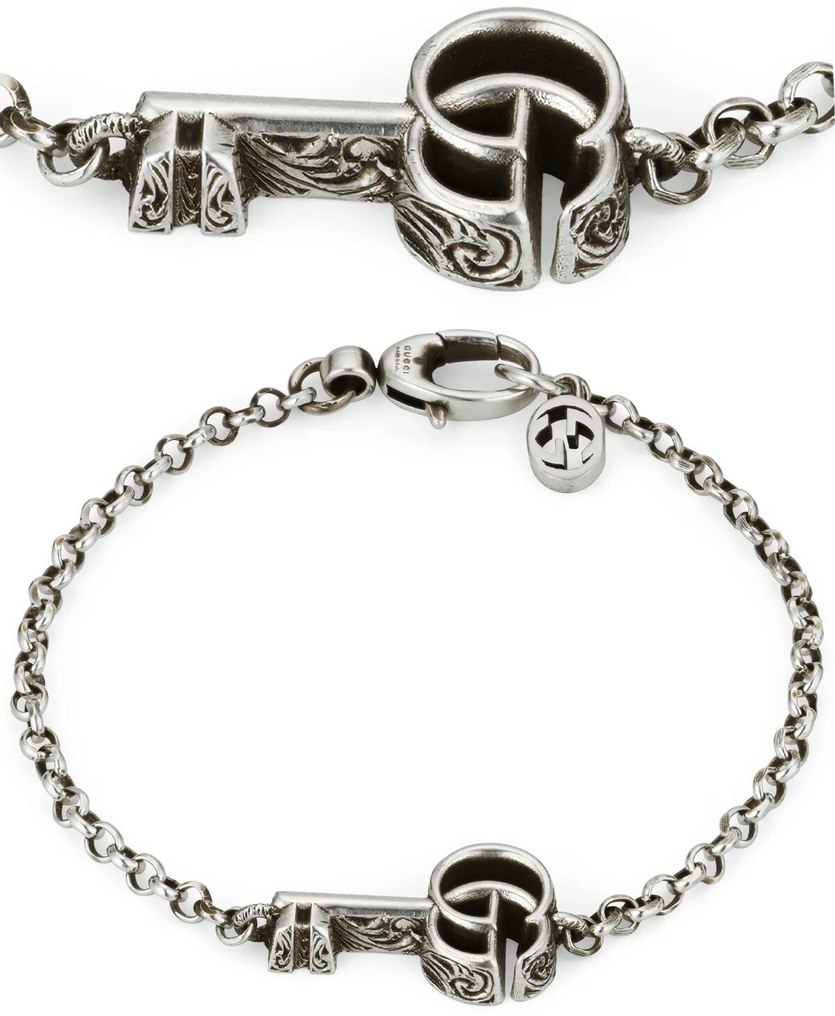 GUCCI シルバー 鍵モチーフ ブレスレット GUCCI 鍵モチーフ シルバーブレスレット