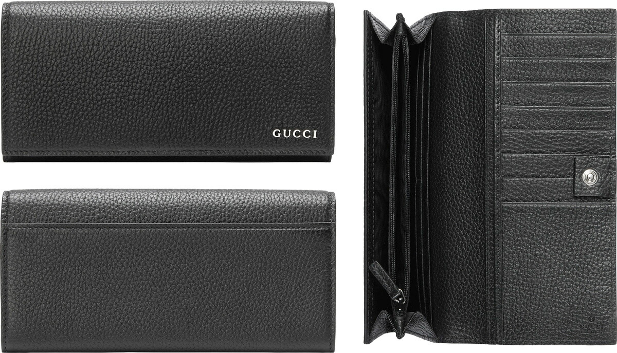 グッチ　GUCCI　長財布　二つ折り　レザー　ウォレット　シマ　gg柄　黒 772738_AAC1P_1061_013_080_0000