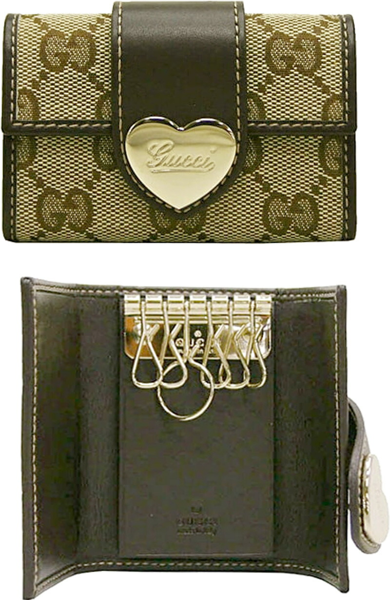 12月5日迄価格！GUCCI シルバー金具 6連 キーケース　ベージュ　花柄 楽天市場】GUCCI グッチ 6連キーケースコーティングGGキャンバス