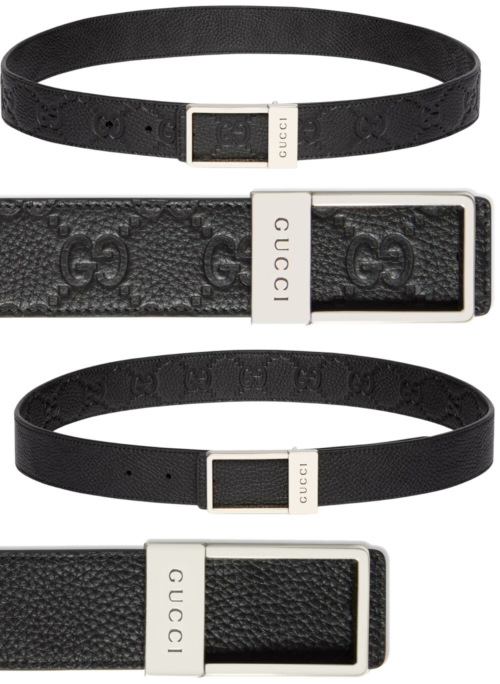 【ロックマンさん専用】GUCCI レザー ベルト 黒 ダブルGロゴ ダブルG ワイドベルト ・ブラック レザー | GUCCI公式