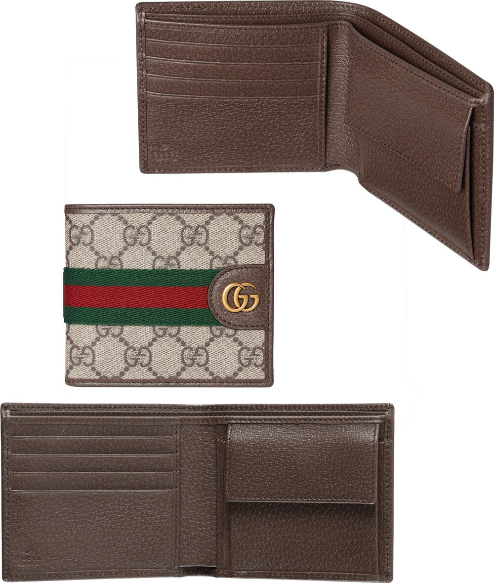 楽天市場】GUCCI グッチ ダブルGロゴ小銭入れ付き二つ折り財布グレー
