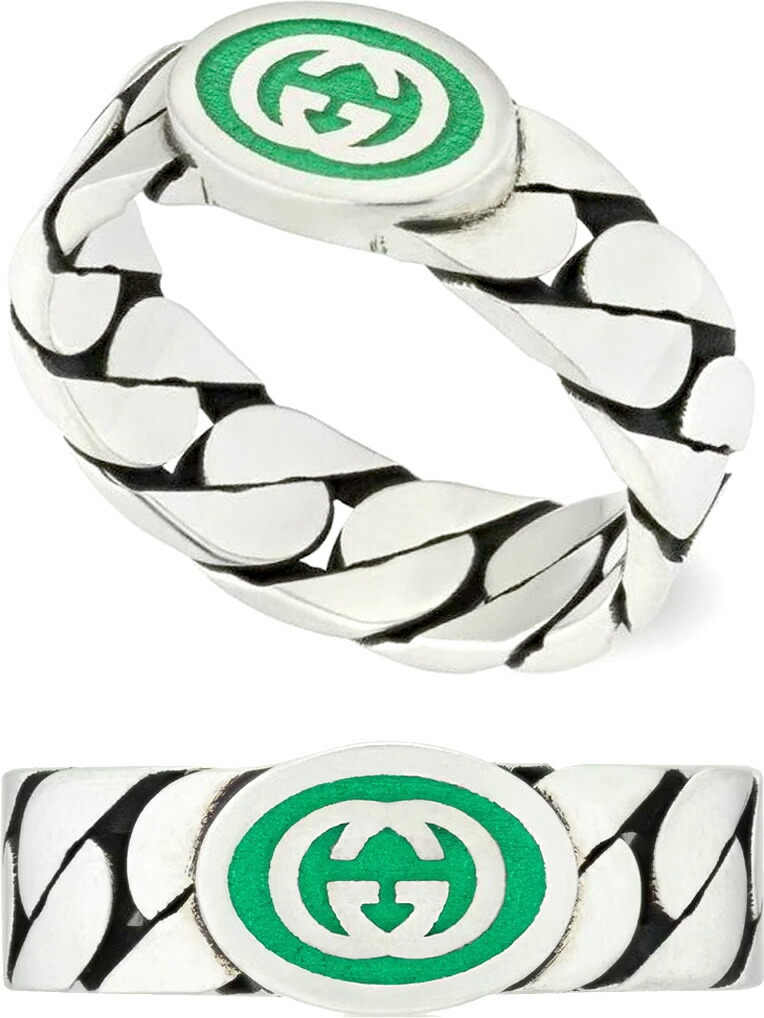 楽天市場】GUCCI グッチ ゴルメットチェーンリングインターロッキングG