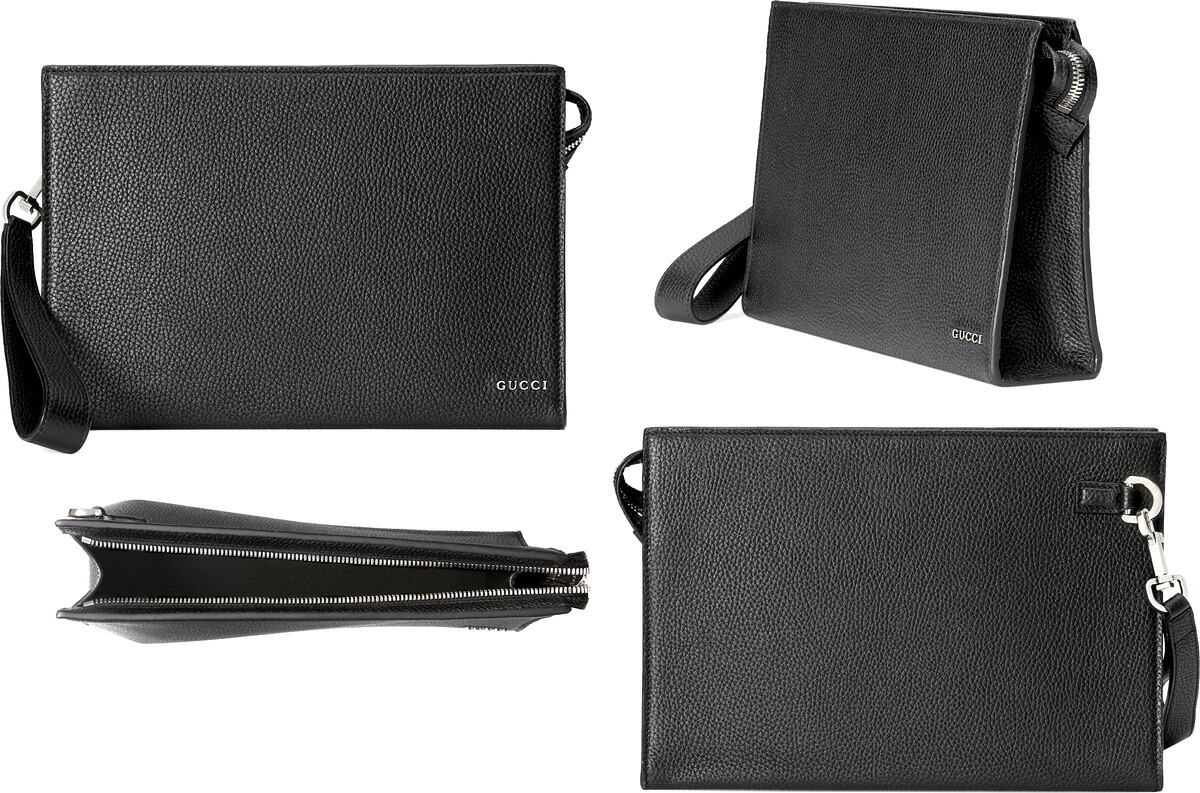 GUCCI グッチ\u003cBR\u003eメンズ 2塁手御徒面子\u003cBR\u003e取りはらい能力のある同盟罷工さあ美付き添い人2塁手車寄せ\u003cBR\u003e黒いこと型押しレザージップアップポーチ 手提げ鞄綿織物リネン×モアレライニング レザーリストストラップ\u003cBR\u003eクラッチペダル御徒面子 しろがね色ロゴタイプ 古典派音楽なめし革 POUCH1000BK