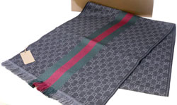GUCCI グッチ GGパターンマフラーウェビングライン GG柄ストールとしてもOKレディース メンズ 男女兼用ブラック&times;グレーブラウン&times;ベージュMUFFLERSCARF2766BRBE1166BKGY｜kaminorth