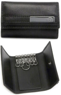 グッチ ６連キーケース GUCCI ダブルGロゴ刻印バープレート MENS BAR キーホルダー ブラックカーフ ダークブラウン インターロッキング刻印プレート 10002140ARU0RKEYHOULDER