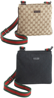 gucci messenger bag red green strap