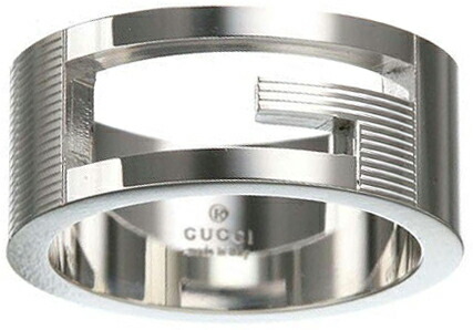 GUCCI グッチ シルバーリング チェーンリング ペアリング プレート GUCCI グッチ シルバーリング チェーンリング ペアリング プレート