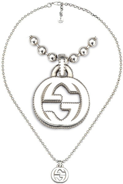 楽天市場】GUCCI グッチ ペンダントネックレススタープレートトップ