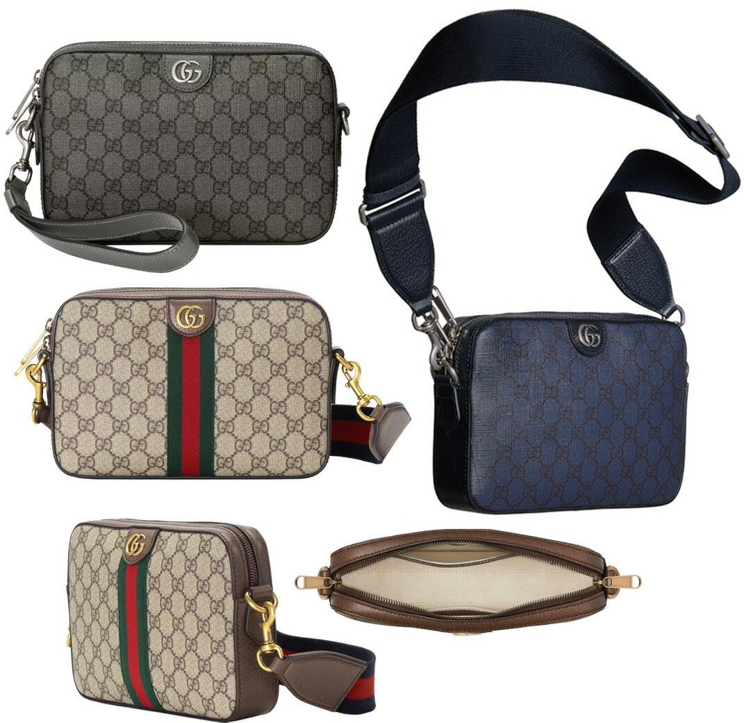 楽天市場】GUCCI グッチ ミニショルダーバッグエンボスロゴレザータグ取り外し可能ウェブラインショルダーストラップダークグレー×ブラックGGスプリームキャンバス  GG柄 斜めがけショルダーバッグポシェットブルー×レッド ワイドストラップ1095DGYBK BAG : kaminorth