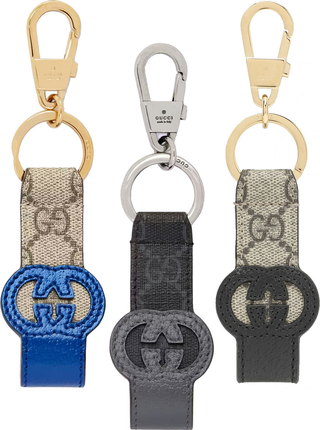 GUCCI グッチ　キーリングストラップ 楽天市場】GUCCI グッチ キーホルダーダブルGロゴ ウェブ
