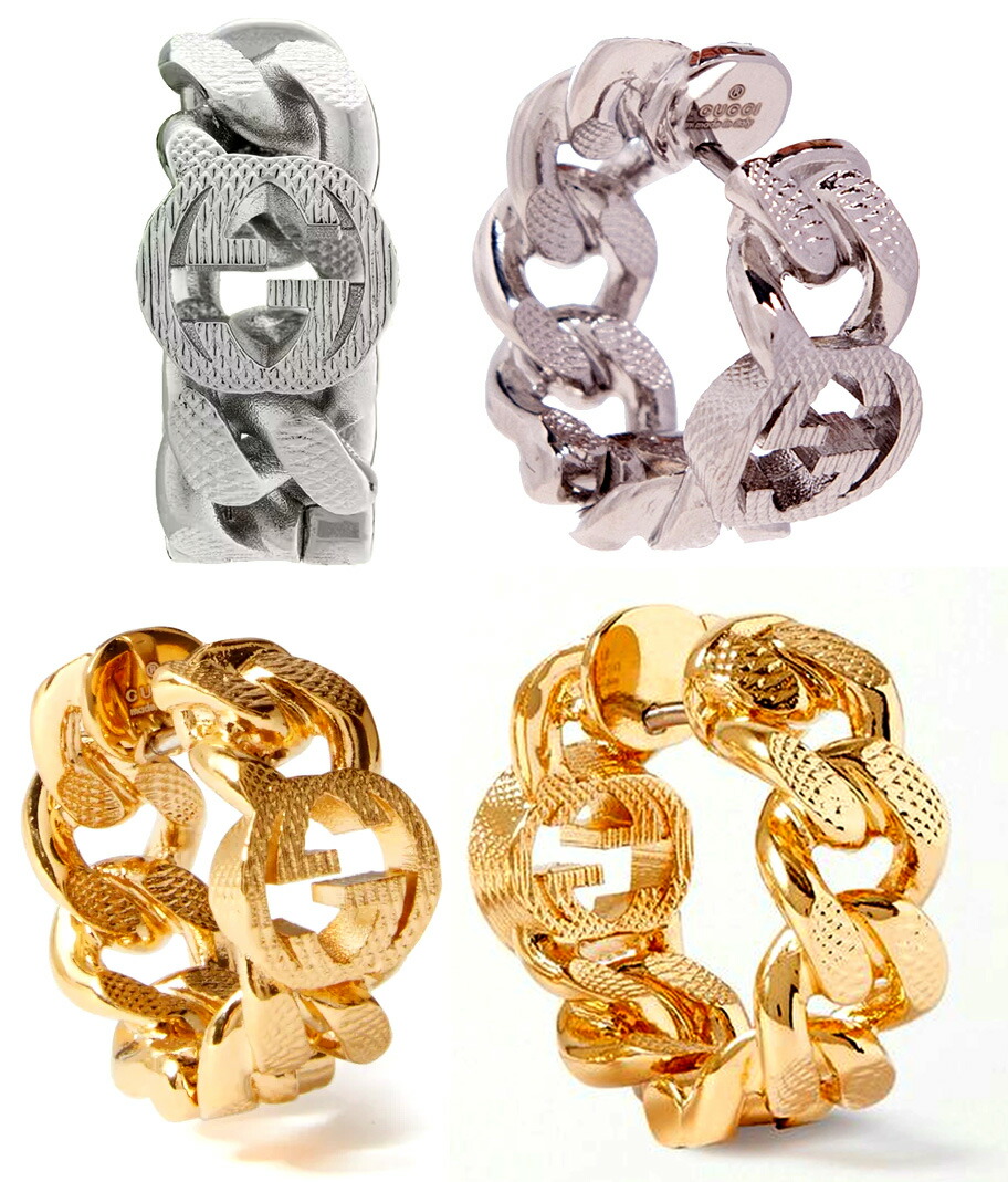 楽天市場】GUCCI グッチ ゴルメットチェーンリングインターロッキングG