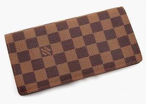 LOUIS VUITTON WALLET レディース メンズ ルイヴィトン 二つ折り長財布 ダミエ ファスナー小銭入れ付き２つ折り長財布 ポルトフォイユ ブラザ エベヌブラウンポルトフォイユ ブラザ サイフ さいふ ルイビトン ２つ折り財布