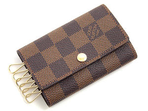 LOUIS VUITTON KEYCASE\u003cBR\u003eルイヴィトン キーホルダー\u003cBR\u003eダミエ エヌベブラウン ６連手当たり容れもの\u003cBR\u003eミュルティクレ6