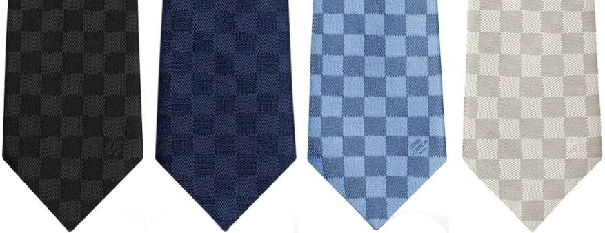 kaminorth shop: LOUIS VUITTON tie grey x ルイヴビトン Thailand NECKTIE become light gray block Damier ...