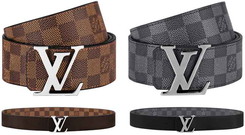 Louis Vuitton グレー レザー ベルト LOUIS VUITTON ルイヴィトン ベルト サンチュール LVサークル 85