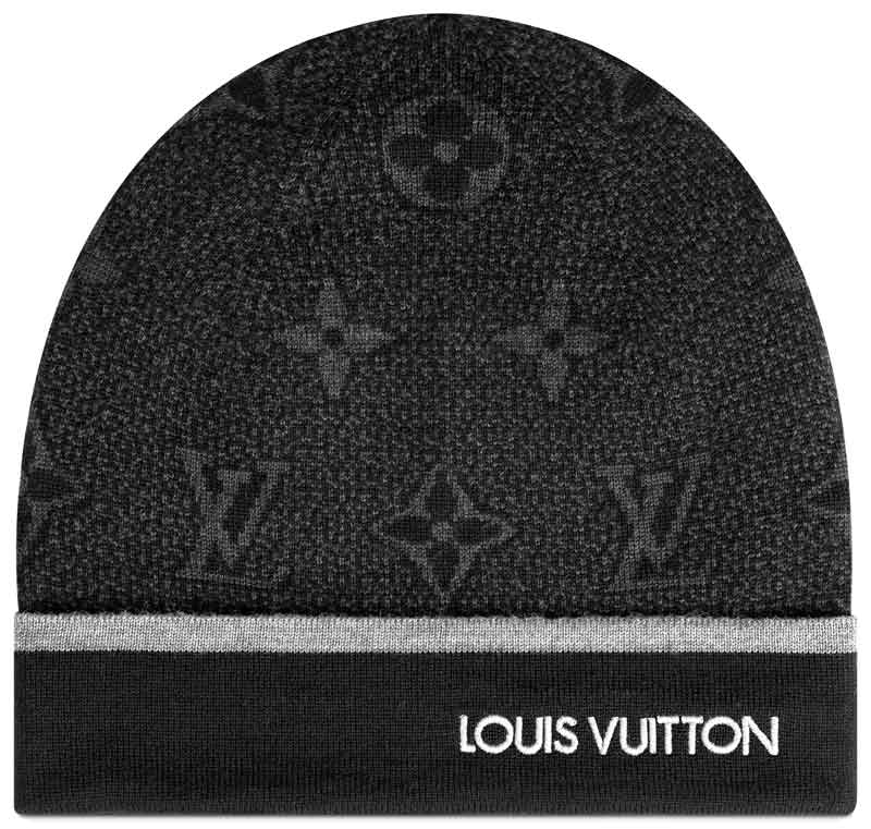 LOUIS VUITTON ルイヴィトンニットキャップ コントラスト刺繍ロゴ