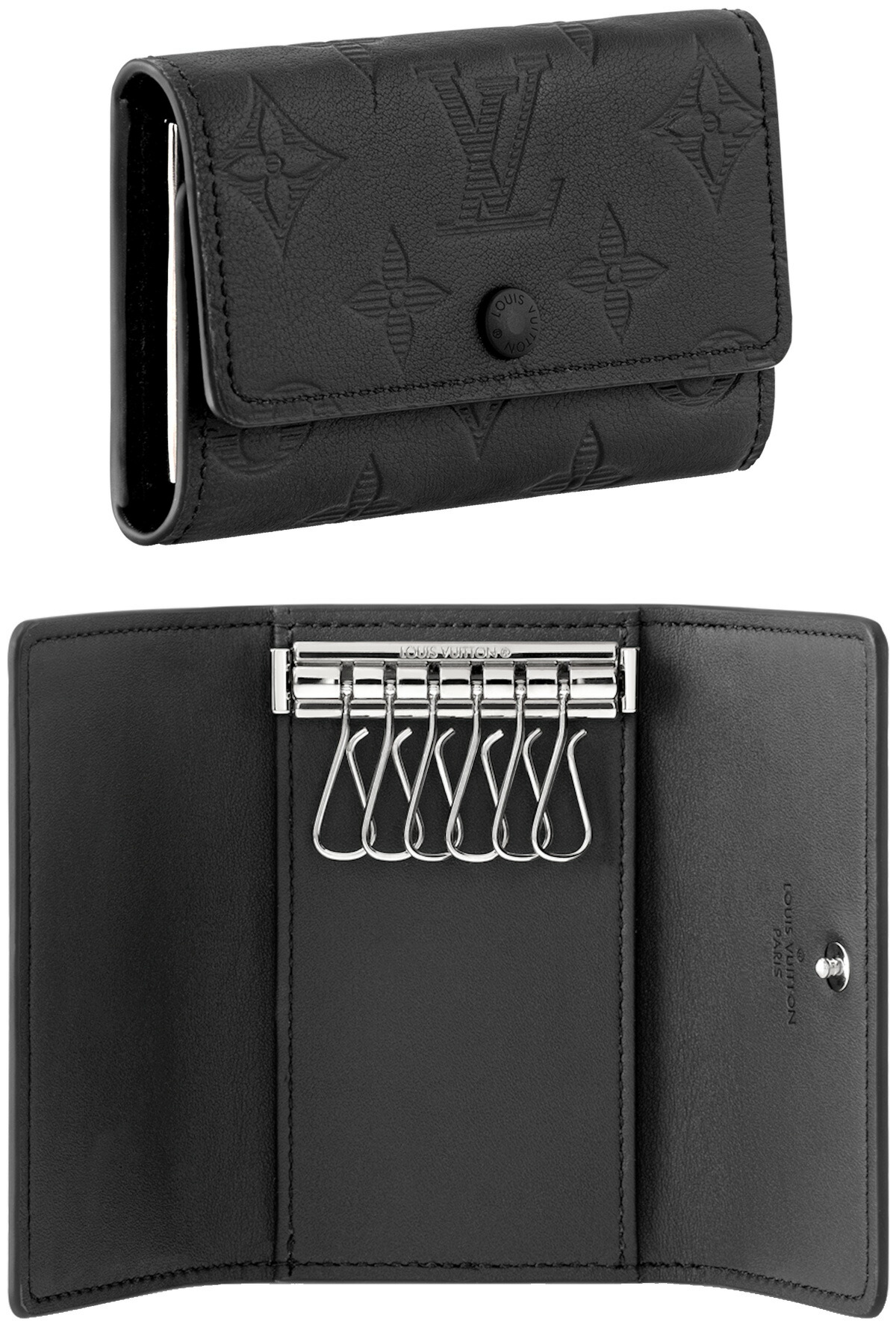 Louis Vuitton ブラックレザーキーケース 楽天市場】LOUIS VUITTON KEYCASEルイヴィトン 6連キーケース