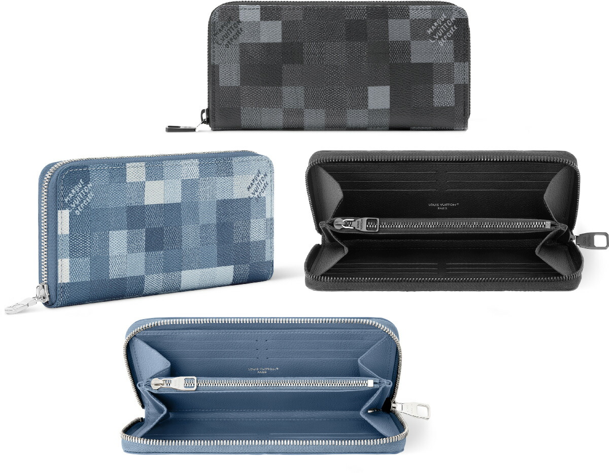 LOUIS VUITTON ルイヴィトン メンズ レディース\u003cBR\u003e御釣り入れ付き添い人ラウンドチャック長札入れ\u003cBR\u003e黒いこと インディゴブルー ピクセルダミエパターン\u003cBR\u003eダモフラージュキャンバス ルイビトン\u003cBR\u003eジッピーウォレットホリゾンタル\u003cBR\u003eZIPPY WALLET HORIZONTAL