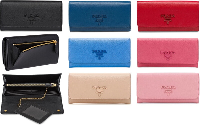 美品✨プラダ◇カード収納大容量ミディアムウォレット　タブメタルロゴ　ゴールド金具 楽天市場】PRADA プラダ レディース小銭入れ付き二つ折り長財布