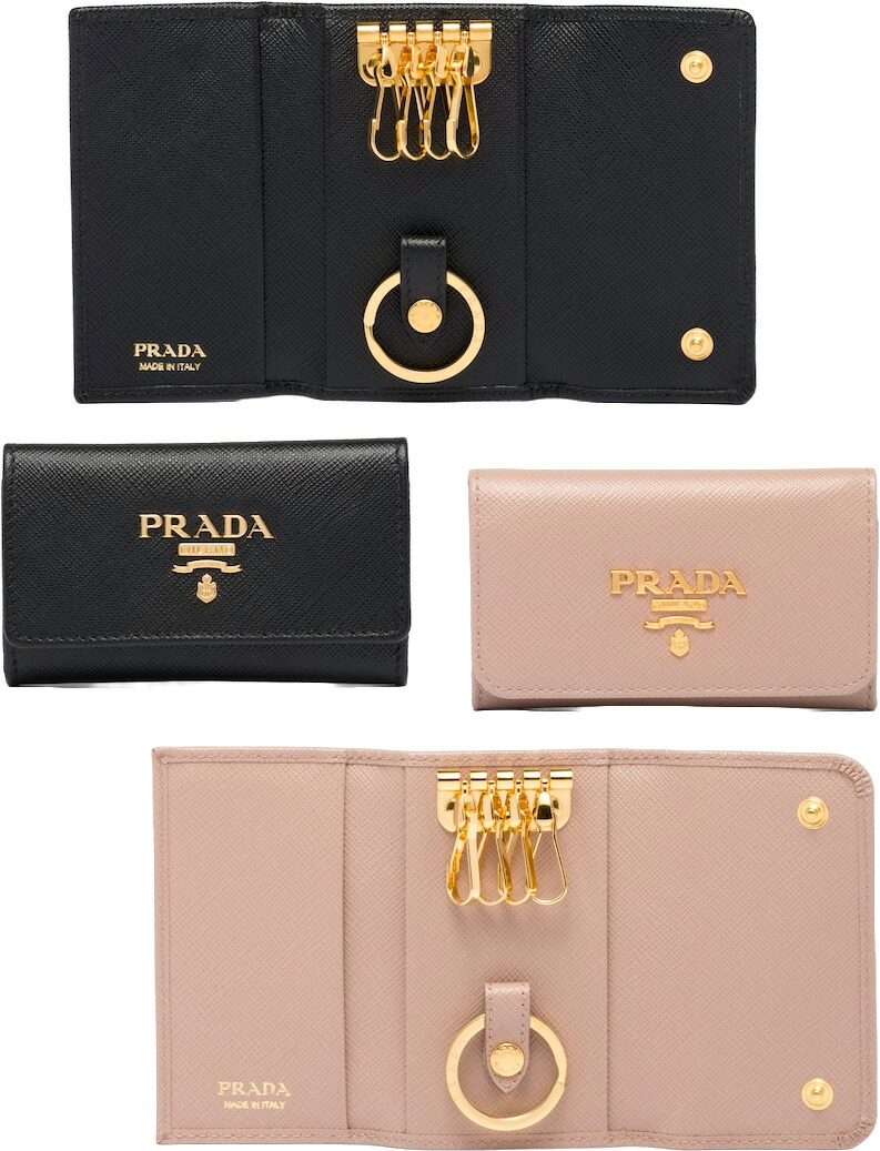 PRADA プラダ キーリング付き 4連キーケース ツートンリボン 楽天市場】PRADA プラダ キーリング付きツートンリボン 4連キー