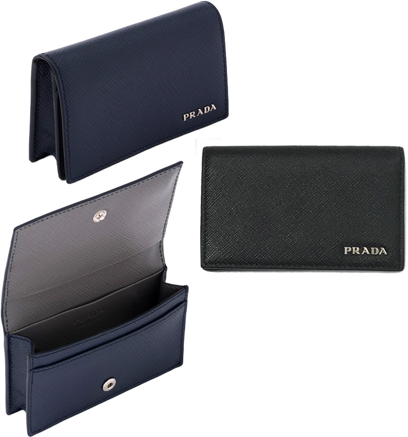 PRADA レザーカードケース 三角ロゴプレート ブルー 楽天市場】PRADA プラダ フラップ付きカードケース三角ロゴ