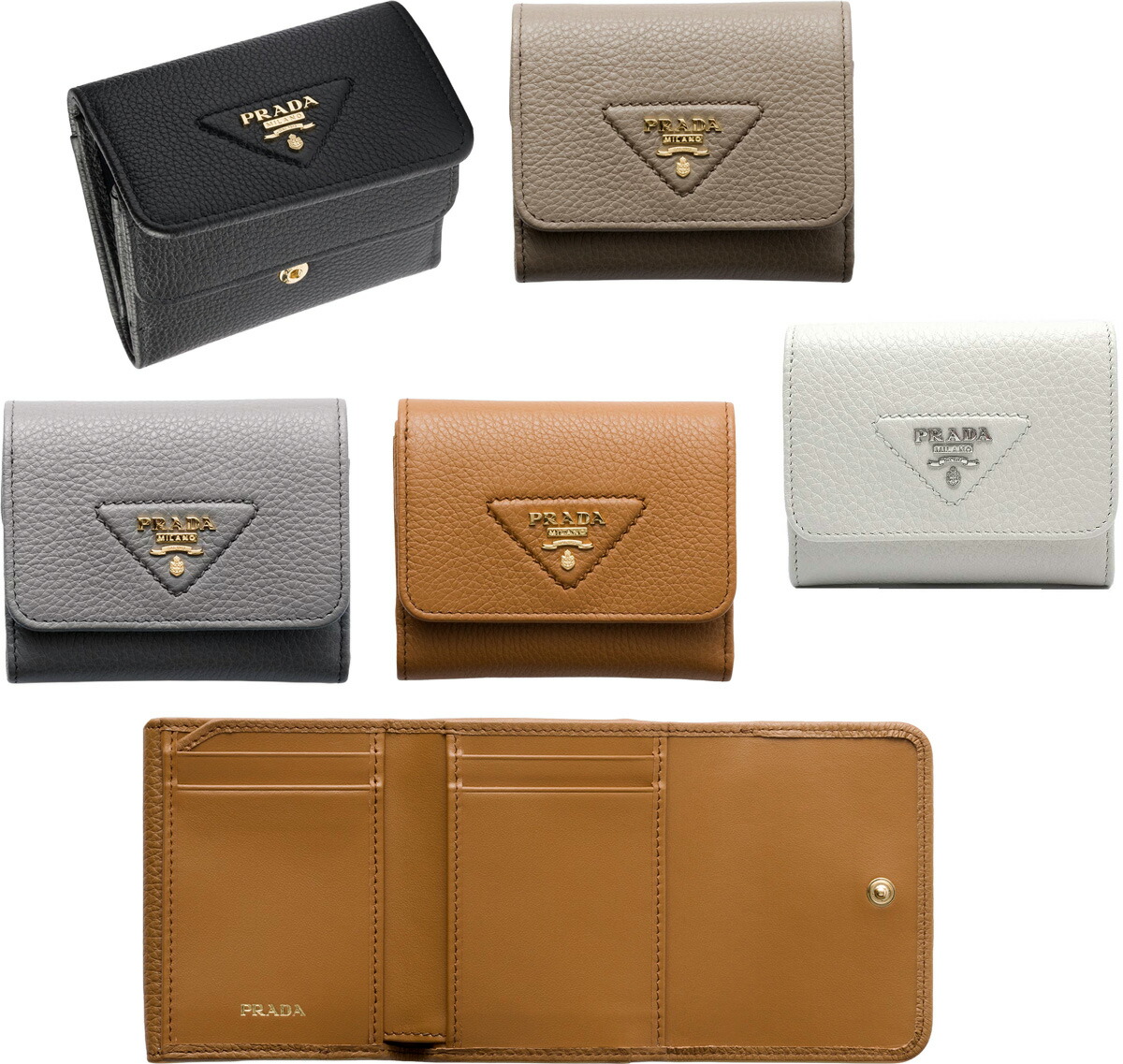 楽天市場】PRADA プラダ レディース小銭入れ付き三つ折り財布エナメル