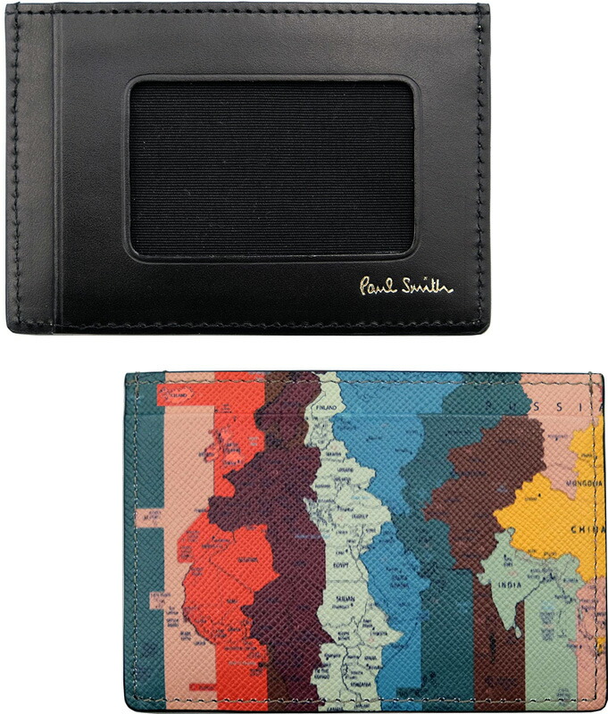 Paul Smith ケース カードケース マルチストライプ 本革 ポールスミス PAUL SMITH カードケース 名刺入れ メンズ マルチ