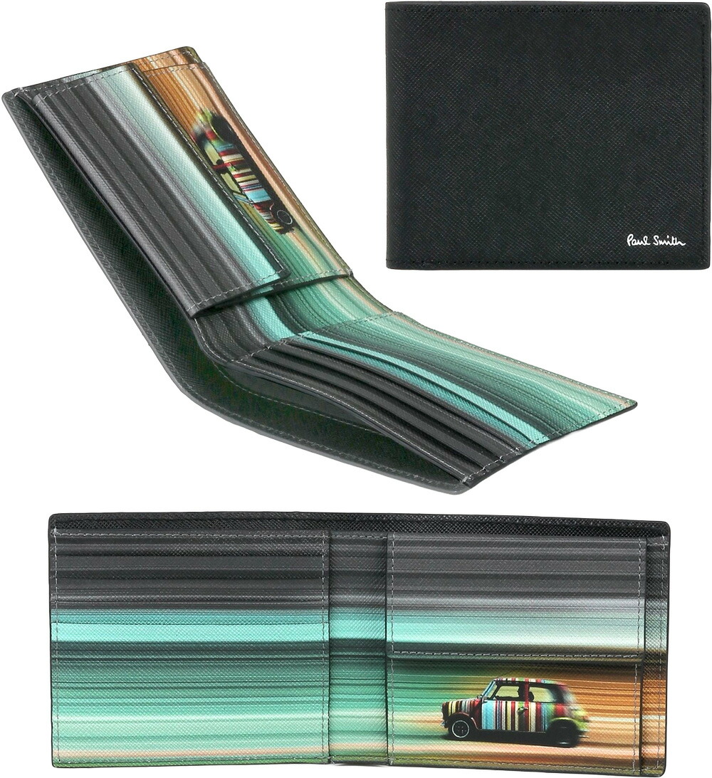 Paul Smith ミニクーパー　金ロゴ　コンパクト財布　グリーン Paul Smith ミニクーパー 金ロゴ コンパクト財布 グリーン