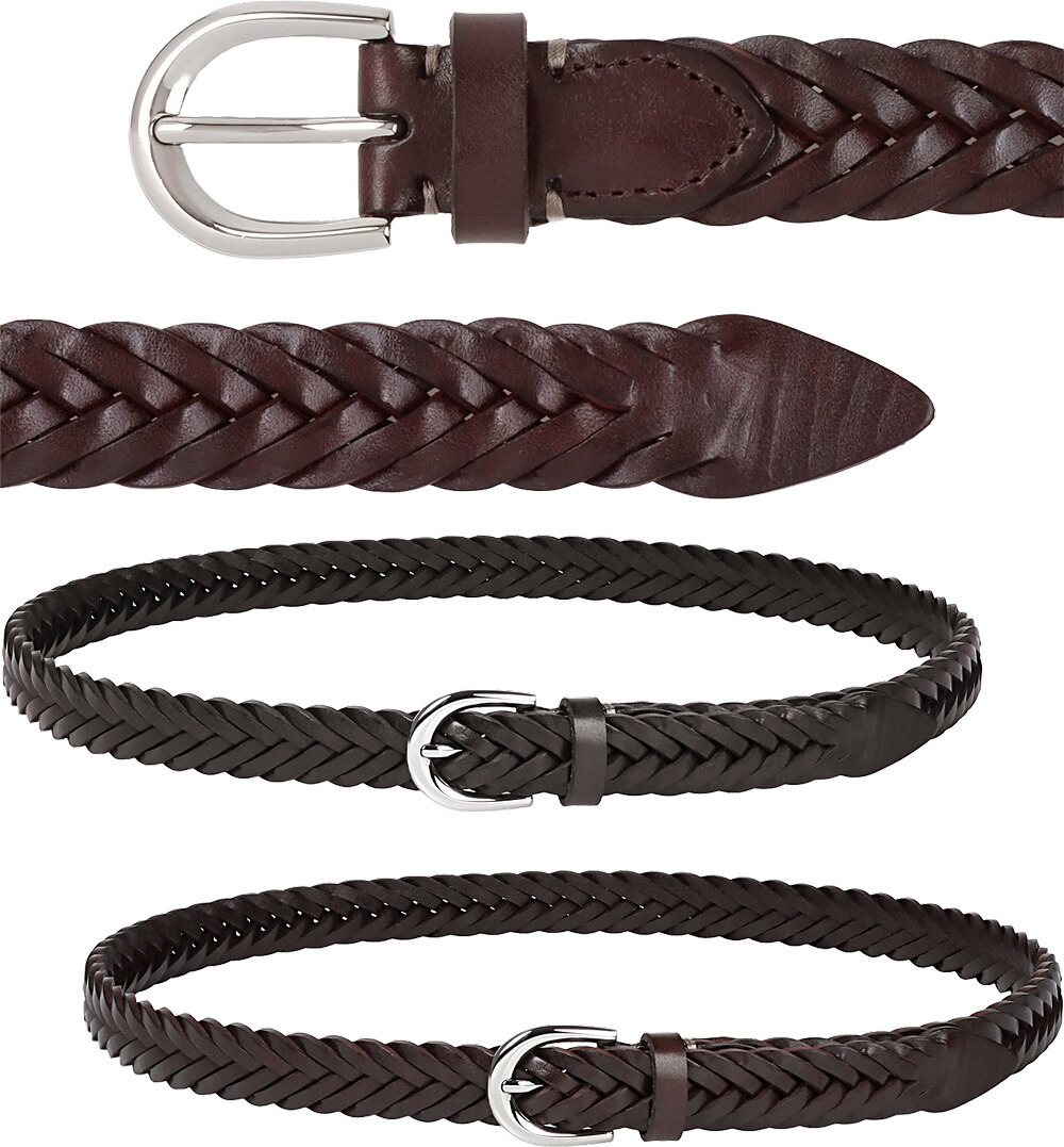 Paul Smith ポールスミス メンズイタリア製編み込みレザーベルト1枚革から丁寧に手編みで仕上げた贅沢な作りアンティークメッシュレザー ブラック ダークブラウン フリーサイズ ピンバックルLEATHER MESH BELT｜kaminorth