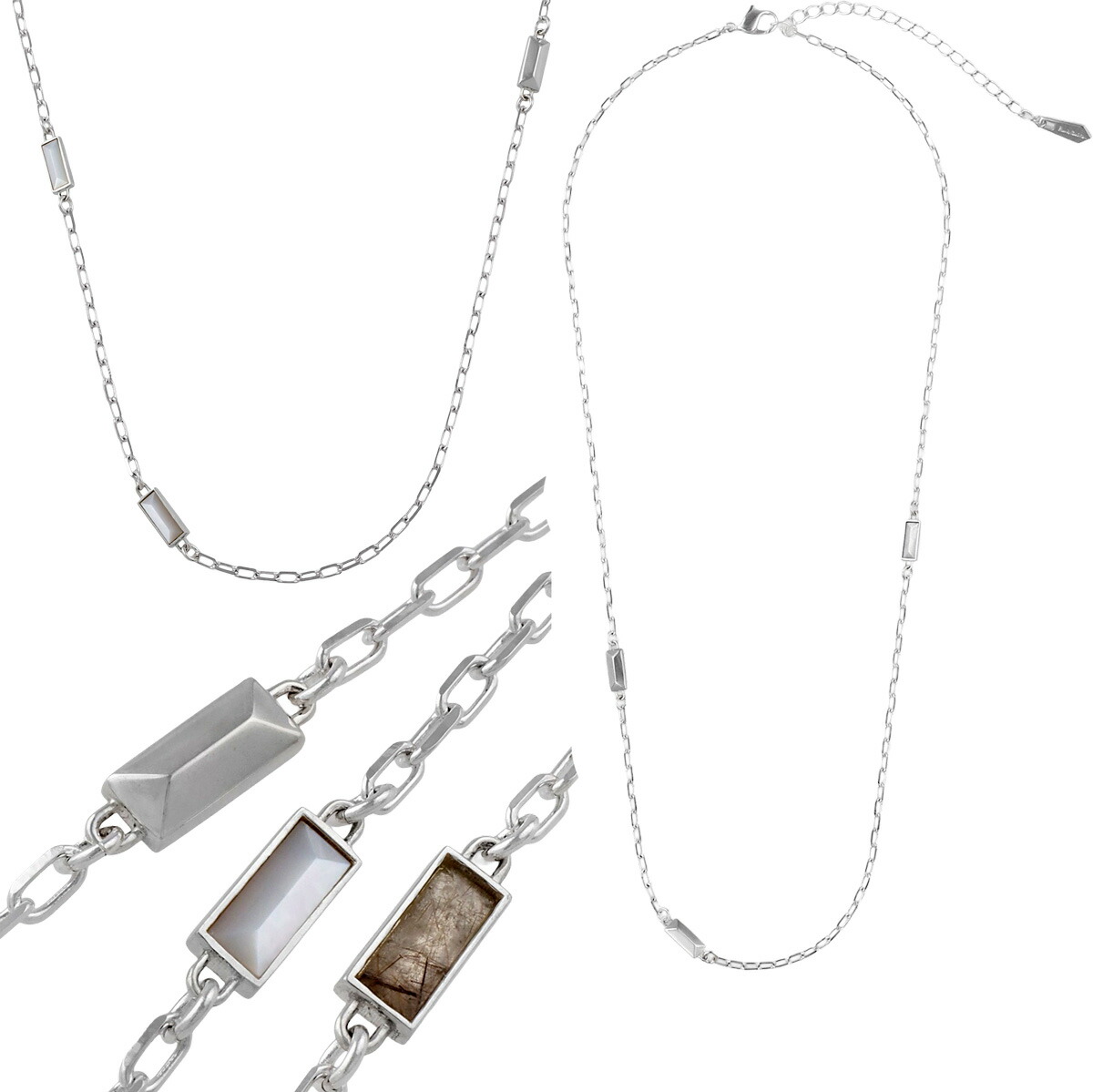 PaulSmithCollection 2チャームシルバーネックレス PaulSmithCollection 2チャームシルバーネックレス