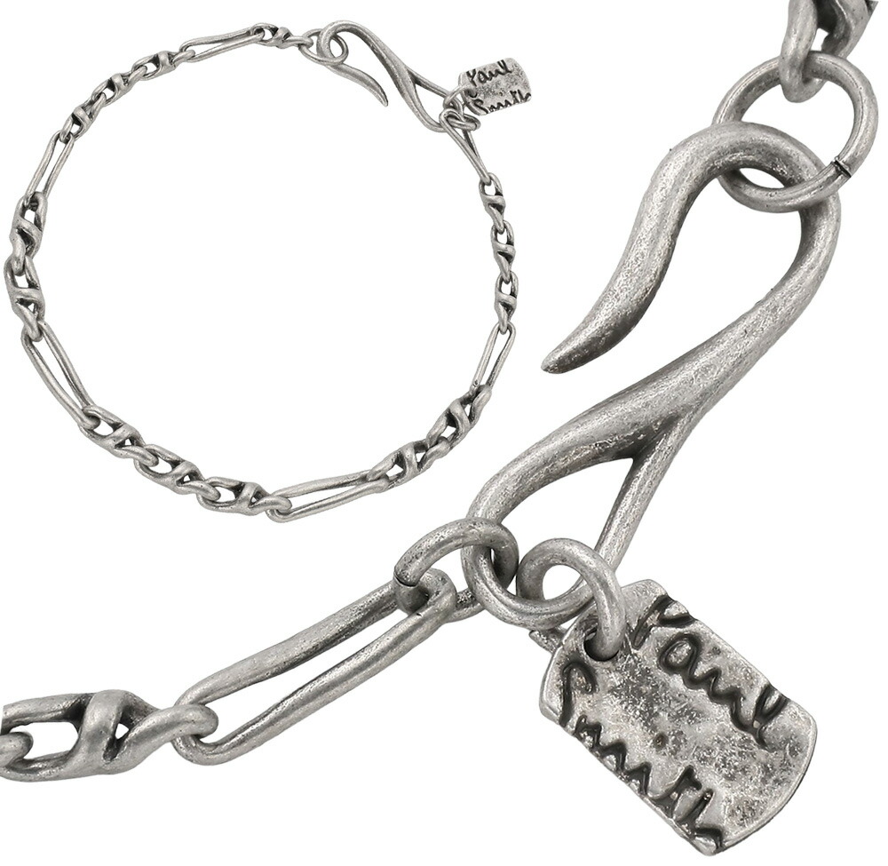 Paul Smith ポールスミス ブラック マンテルチェーンブレスレット 2連